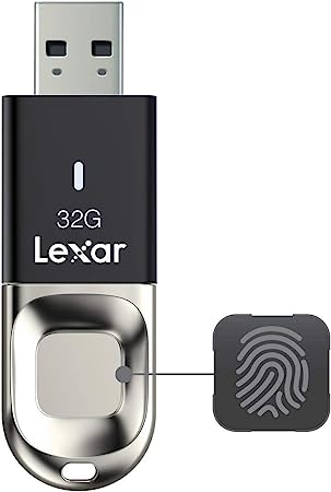 Lexar F35 32GB USB 3.0 Fingerprint flash drive, up to 150MB/s read and 60MB/s write, Global - LJDF35-32GBBK