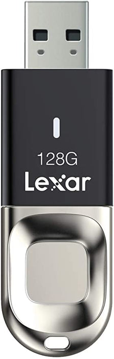 Lexar F35 Fingerprint 128GB  USB 3.0 flash drive, up to 150MB/s read and 60MB/s write, Global - LJDF35-128GBBK