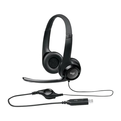 Logitech H390 USB Headset with Noise-Canceling Microphone for PC/Laptop - 981-000406