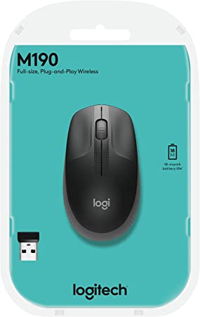 Logitech M190 Wireless Mouse - Full Size Curve Design - 910-005905 