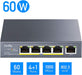 D-Link 5 Port 10/100/1000Base-T PoE Switch, Ethernet Gigabit Unmanaged Desktop Switch with 4 PoE Ports 60W Power Budget - DGS-1005P