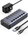 UGREEN 7-Port Powered USB 3.0 Hub UK Power adaptor - UG-90306 