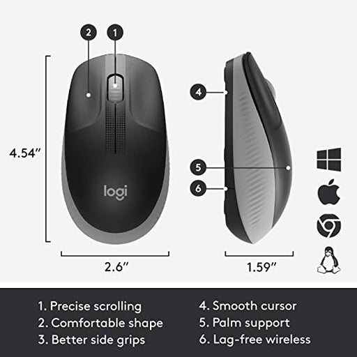 Logitech M191 Full Size Wireless Mouse(M191OMJK)