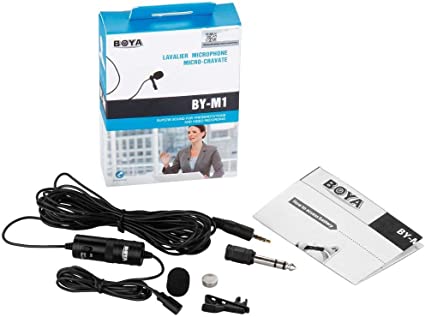 BOYA BY- M1 Lapel Lavalier Microphone - For Smartphones, DSLRs, and Camcorders