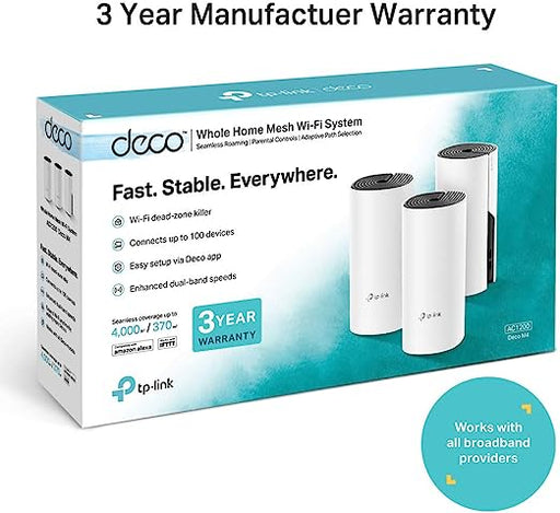 TP-Link Deco M4 AC1200 Whole Home Mesh Wi-Fi System (2 Pack) - TL-DECO M4 (2-PACK)