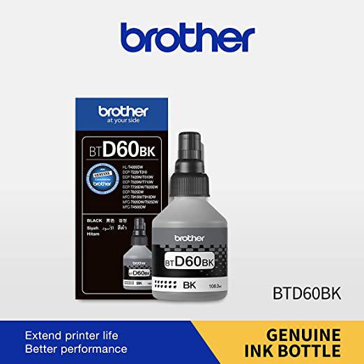 Brother BT-D60BK Black Ink Bottle 108.0ml