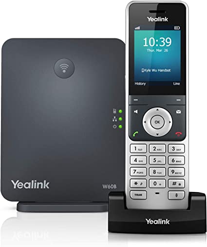 Yealink W60P Wireless DECT IP Phone with basestation, Color display