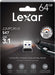  Lexar S47 JumpDrive 64GB USB 3.1 FlashDrive up to 250MB/s - LJDS47-64GABBK