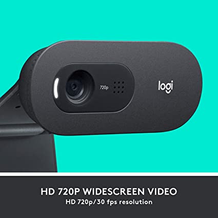 Logitech C505 HD Webcam,720p HD External USB Camera with Long-Range Microphone - 960-001364