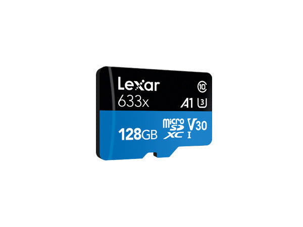 Lexar 633x High-Performance 128GB microSDXC™ UHS-I, up to 100MB/s read 45MB/s - LSDMI128BB633A