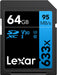 Lexar 633x Professional 64GB SDXC™ UHS-I cards,  up to 95MB/s read 45MB/s - LSD64GCB633