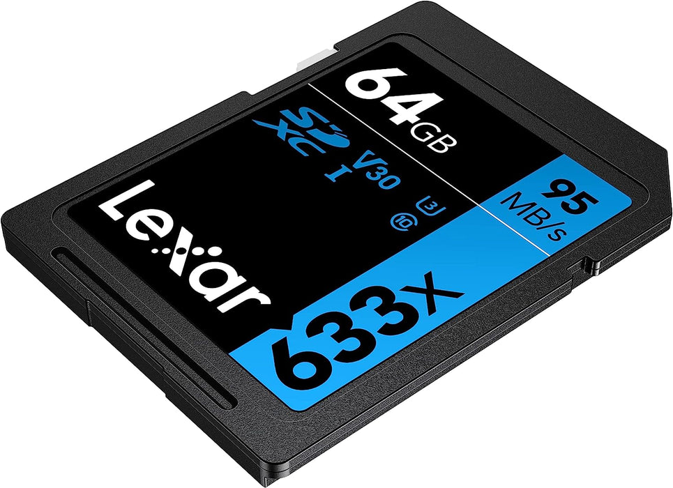 Lexar 633x Professional 64GB SDXC™ UHS-I cards,  up to 95MB/s read 45MB/s - LSD64GCB633