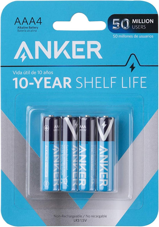 Anker AAA Alkaline Batteries 4-pack - B1820H12 with Powerlock and Long-Lasting Power