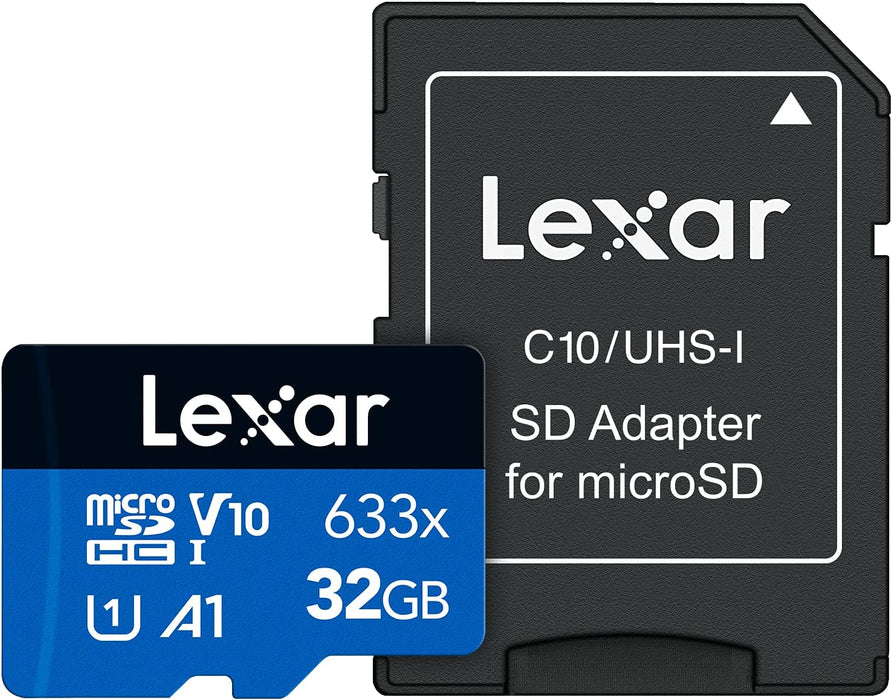 Lexar 633x High-Performance 32GB microSDHC UHS-I, up to 100MB/s read 20MB/s write - LSDMI32GBB633A