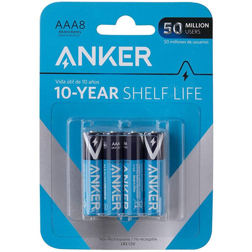 Anker AAA Alkaline Batteries 8-pack - B1820H13 - Long-Lasting & Leak-Proof with PowerLock Technology