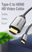 Vention Type-C to HDMI Cable 2M Black Metal Type -  VEN CGSBH