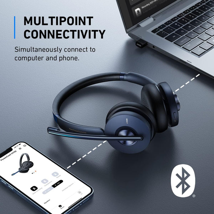 Anker A3510034 PowerConf H700  Active Noise Cancelling Bluetooth Headset