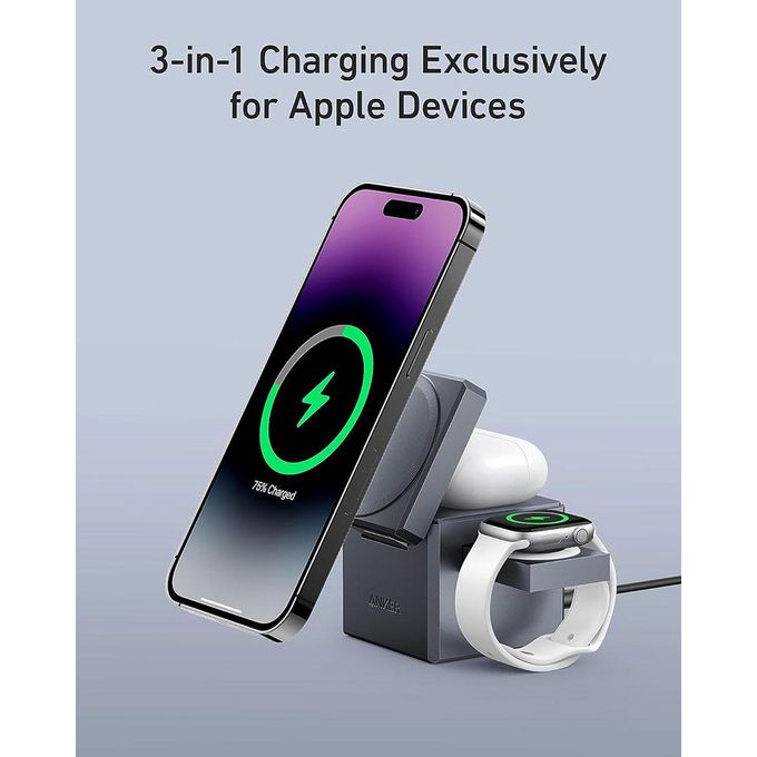 ANKER 3 in 1 Cube With Magsafe ( Y1811KA1)