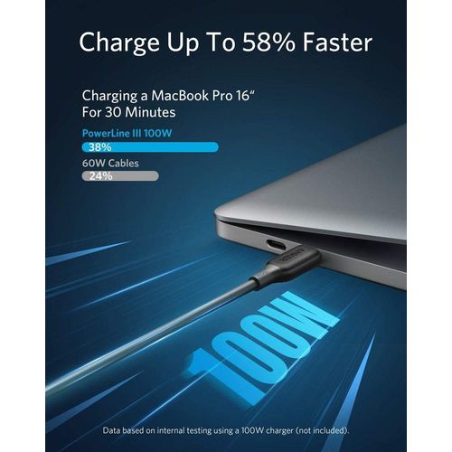 ANKER A8856H11 POWERLINE III USB-C TO USB-C 100W 2.0 CABLE