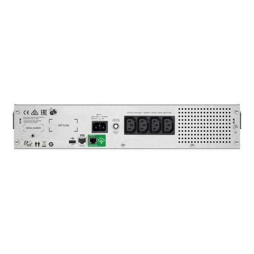 APC Smart-UPS C, Line Interactive, 1500VA, Rackmount 2U, 230V, 4x IEC C13 outlets AVR, Graphic LCD (SMC1500I-2UC)