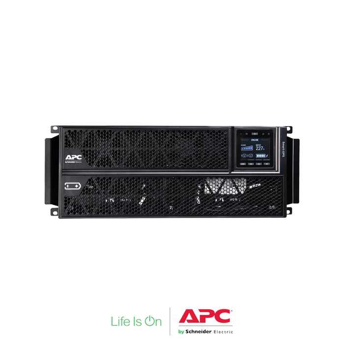 APC Smart-UPS On-Line, 5kVA/5kW, Rack/Tower, 230V (SRTG5KXLI) - 2x IEC C13+1x IEC C19+3-wire (H+N+E) outlets, Network Card, W/O rail kit