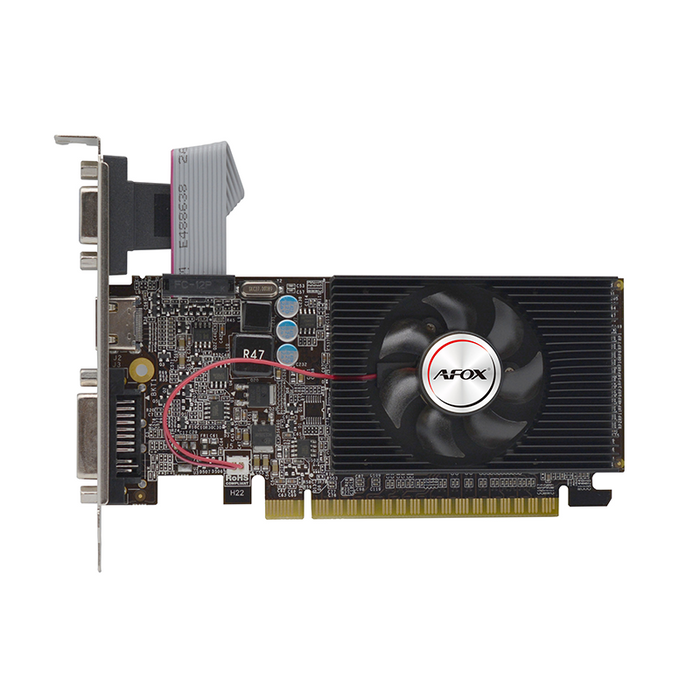 Afox Nvidia Geforce GT610 2GB DDR3 Graphics Card- (PCI-E 2.0, DDR3, VGA/DVI/HDMI) Graphic Cards - AF610-2048D3L7-V8