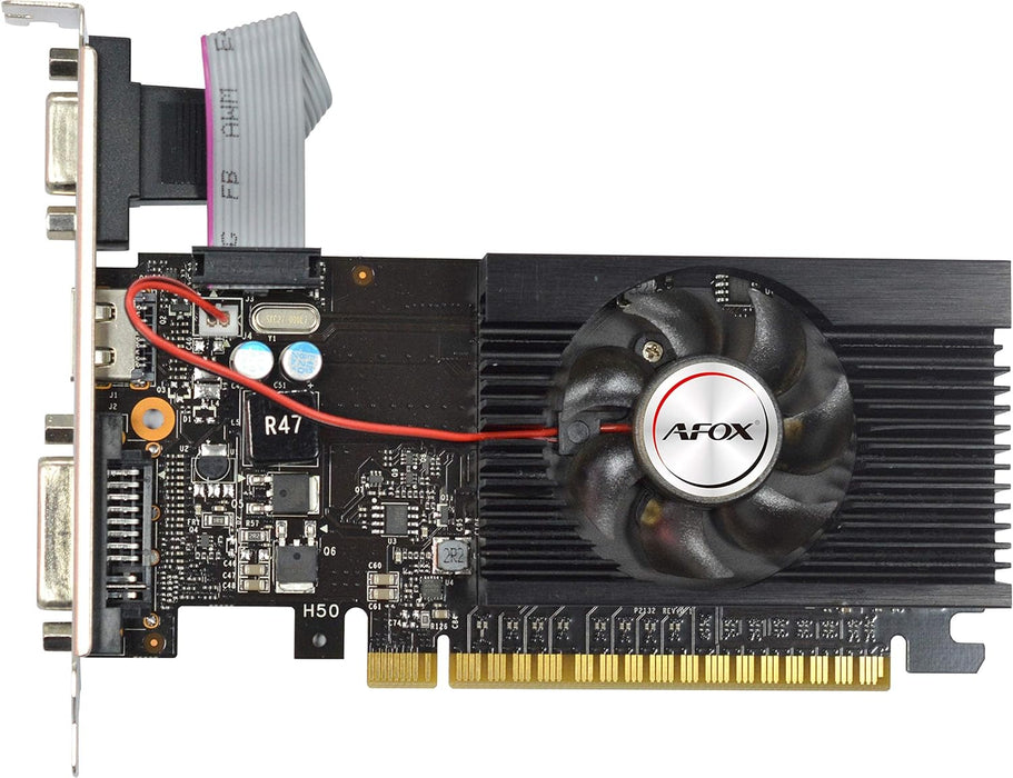 Afox Nvidia Geforce GT710 2GB GDDR3 Graphics Card- (PCI-E2.0, DDR3, VGA/DVI/HDMI) Graphic Cards - AF710-2048D3L7-V8