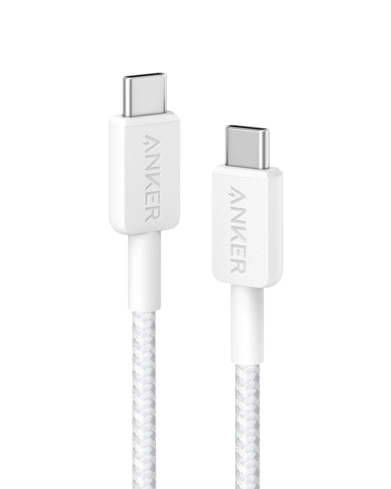 Anker 322 USB-C TO USB-C 3ft Nylon Braided 60W Cable (3ft)