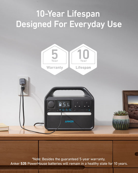 Anker PowerHouse 535 Portable Power Station (512Wh | 500W) – A175121