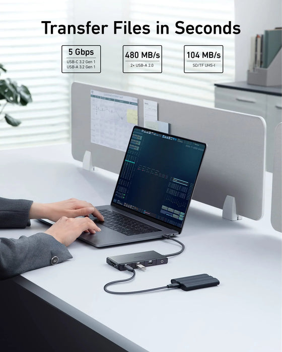 Anker 552 USB-C Hub (9-in-1, 4K HDMI) (A8373H11)