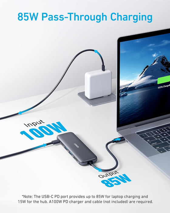 Anker 332 USB-C Hub (5-in-1, 100W) – A8355H11 – Black