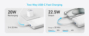 Anker  A1257H11  Power Bank with Built-in USB-C Cable ,22.5W USB-C Charging 