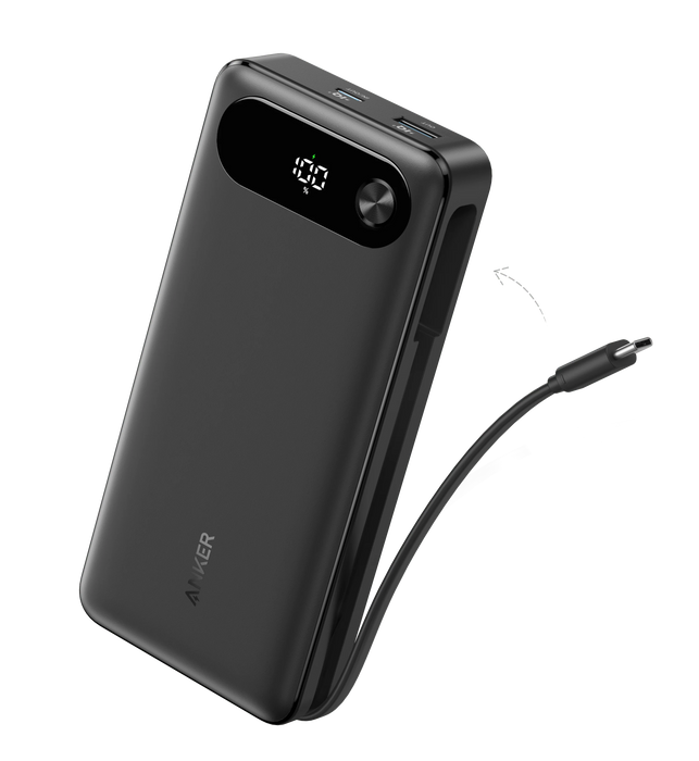 Anker A1383H11  Power Bank - 20,000mAh, 87W, Built-in USB-C Cable