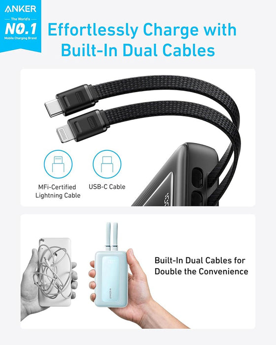 Anker A1681H11 Zolo 20,000mAh 30W Power Bank with Built in Lighting and USB-C Cables 