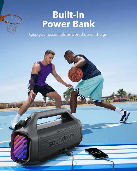 Anker A3134011 Soundcore Boom 2 Plus 140W Wireless Outdoor Bluetooth Speaker – Phantom Black