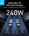 Anker A81D5H11  USB-C to USB-C Cable 3ft, 240W, Braided