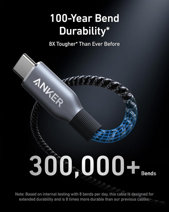 Anker A81D5H11  USB-C to USB-C Cable 3ft, 240W, Braided