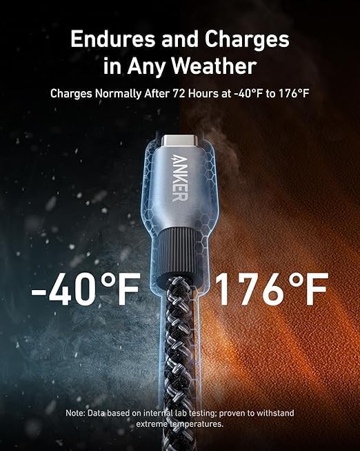 Anker A81D5H11  USB-C to USB-C Cable 3ft, 240W, Braided
