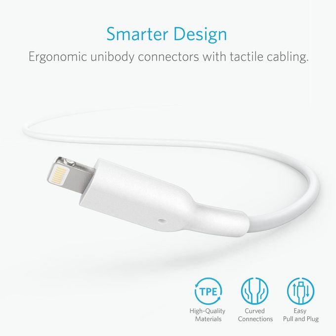 Anker A8432H22 Powerline II (3Ft) USB-A Cable With Lightning Connector