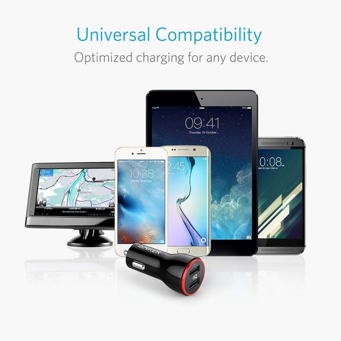 Anker PowerDrive 2 24W 2-Port Car Charger Black - A2310H11