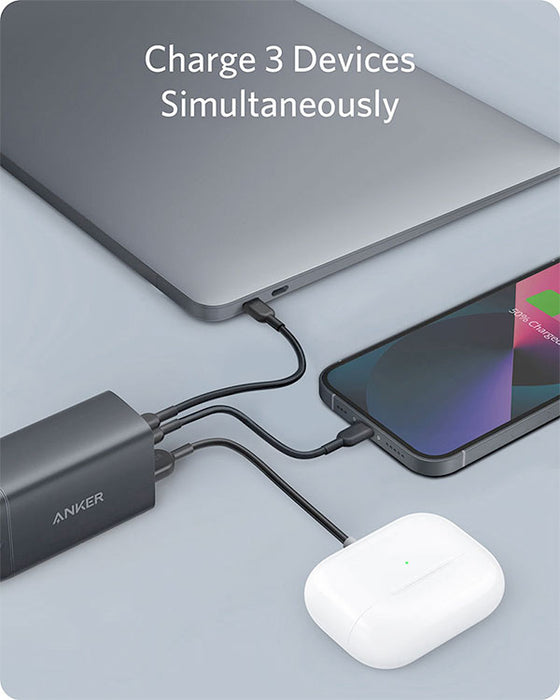 Anker PowerPort III 3-Port 65W Pod - High Speed USB-C Charger - A2667K14