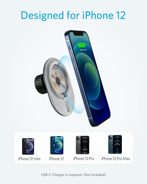 Anker Powerwave Magnetic Charging Car Mount Black+White A2931HW1