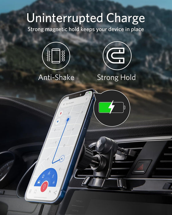 Anker Powerwave Magnetic Charging Car Mount Black+White A2931HW1