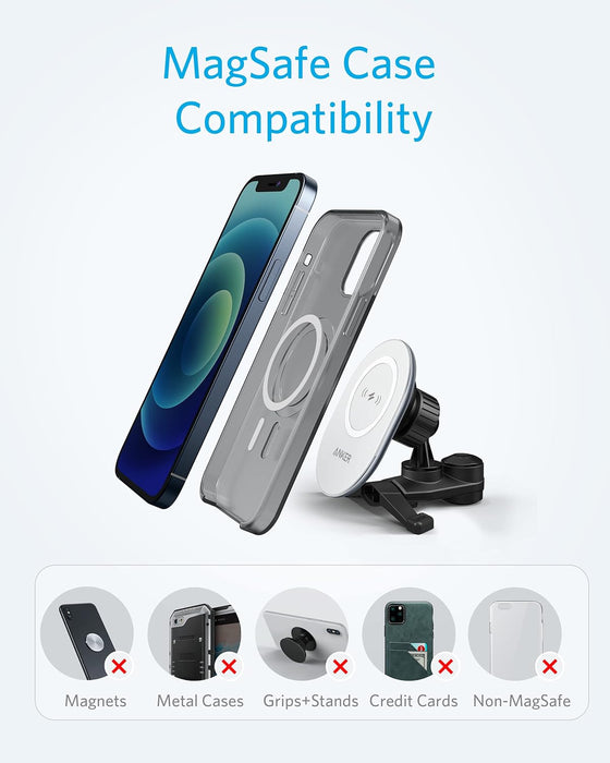 Anker Powerwave Magnetic Charging Car Mount Black+White A2931HW1