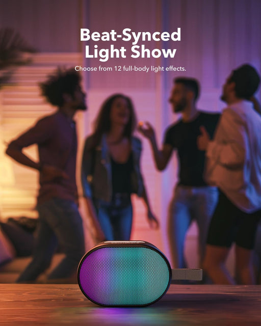 Anker Soundcore Pyro Mini A31A0011 Portable Bluetooth Speaker IPX4 Waterproof Outdoor Speaker, Bluetooth 5.3,6W output power that delivers high-quality sound, Black