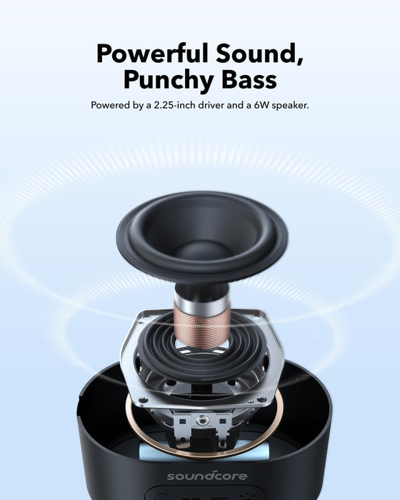 Anker Soundcore Pyro Mini A31A0011 Portable Bluetooth Speaker IPX4 Waterproof Outdoor Speaker, Bluetooth 5.3,6W output power that delivers high-quality sound, Black