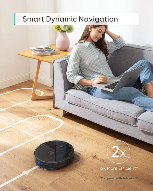 Anker T2150K11 eufy,RoboVac G10 Hybrid, Robotic Vacuum Cleaner, Dynamic Navigation, 2-in-1 Sweep and mop, Wi-Fi, Super-Slim, 2000Pa Strong Suction, Quiet, Self-Charging, for Hard Floors Only