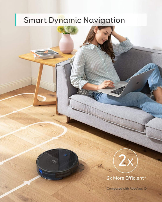 Anker T2150K11 eufy,RoboVac G10 Hybrid, Robotic Vacuum Cleaner, Dynamic Navigation, 2-in-1 Sweep and mop, Wi-Fi, Super-Slim, 2000Pa Strong Suction, Quiet, Self-Charging, for Hard Floors Only