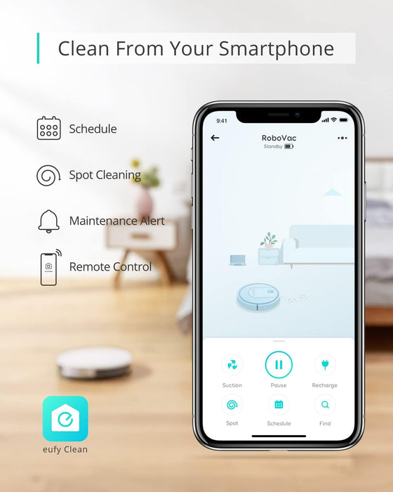 Anker T2150K11 eufy,RoboVac G10 Hybrid, Robotic Vacuum Cleaner, Dynamic Navigation, 2-in-1 Sweep and mop, Wi-Fi, Super-Slim, 2000Pa Strong Suction, Quiet, Self-Charging, for Hard Floors Only