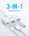 Anker USB C Hub, PowerExpand 3-in-1 USB C Hub, with 4K HDMI, 100W Power Delivery, USB 3.0 Data Port, for iPad Pro, MacBook Pro, MacBook Air, XPS, Note 20, Spectre, and More (White)